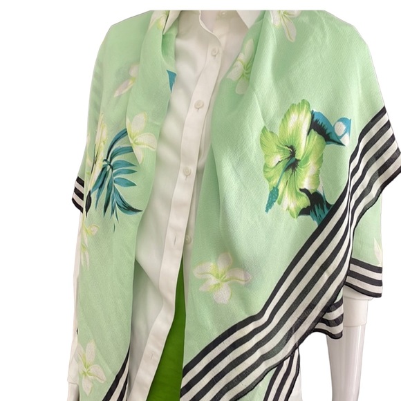 Maryan Mehlhorn textured silk scarf or swimsuit cover up, ECU - Picture 9 of 10